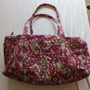 Vera Bradley Pink Paisley Should Strap Duffle Bag